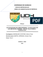 Las Estrategias Del Merchandising y Su Relación Con Las Ventas en La Bodega "Deyvis" Pillco Marca - Huanuco 2018