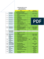 Cronograma Comunidad Primer Año
