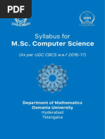 Msc [Cs] Syllabus_2016-2017 [II Years] New