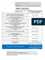 Calendario de Evaluaciones Finales Profesional, Ene-May 2015