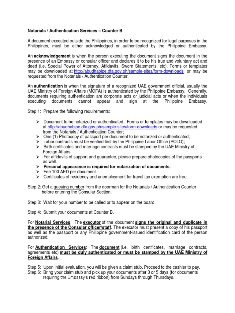Notarization Process at Philippine Consulate | PDF | Notary Public ...