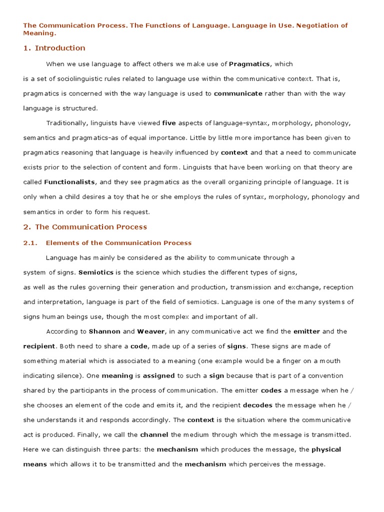 COMMUNICATION PROCESS DEFINITION PDF visual data 8