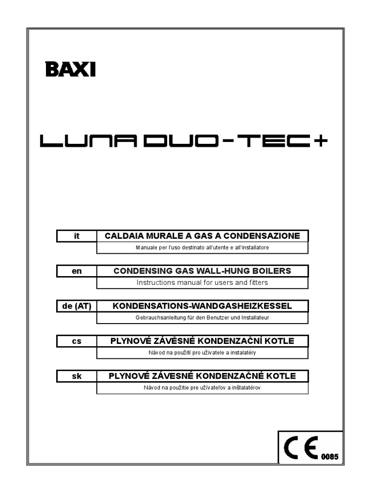 Baxi Luna Duo Tec 33 Ga En Pdf Duct Flow Boiler