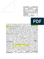 Declaración Juramentada Autocheco