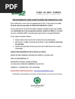 Instruções Para Emissão NF Troca