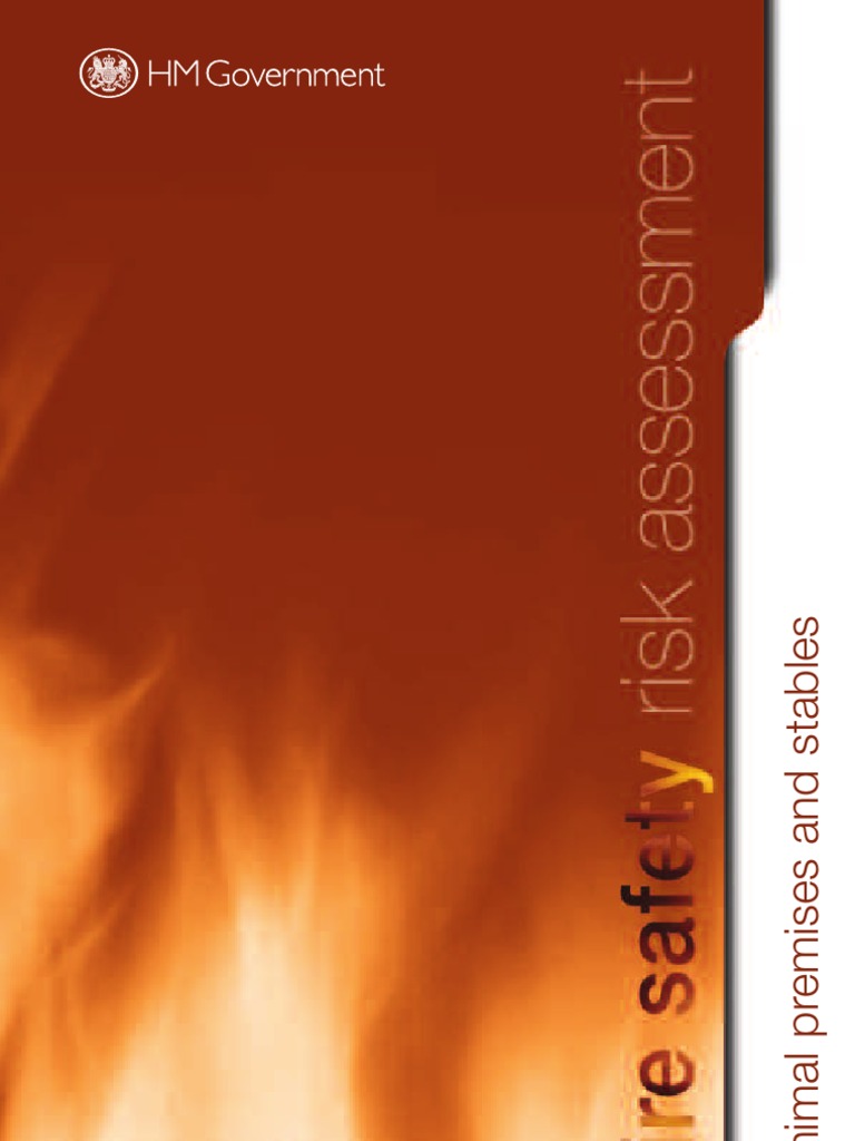 Fire Safety Risk Assessment 2007 Animal Premises Stables PDF Safety