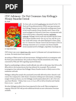 CDC Advisory_ Do Not Consume Any Kellogg’s Honey Smacks Cereal - Food Safety Magazine