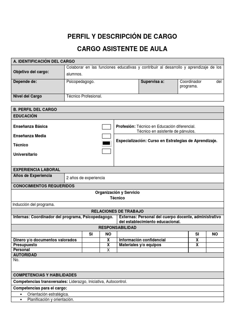 Asistente de Aula | PDF | Salón de clases | Maestros