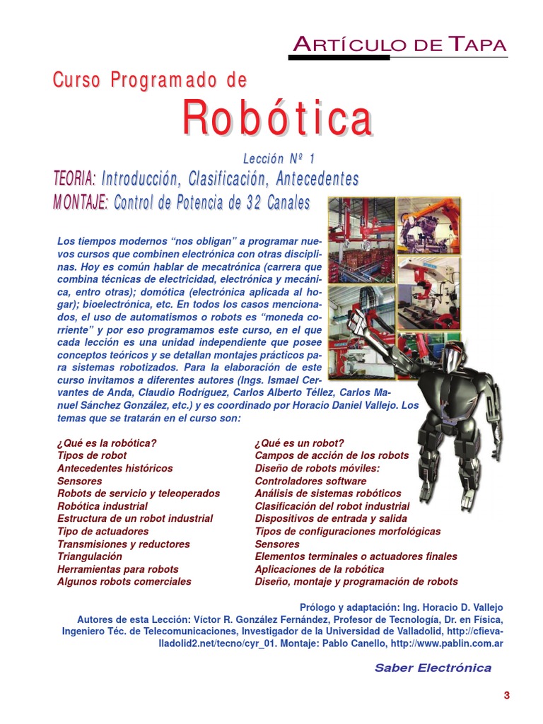 Historia y Tipos de Robótica | PDF | Robot | Robótica