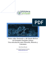 Notas Sobre Santander y Mi Simón Bolívar de Fernando González Ochoa: Una Articulación Entre Filosofía, Historia y Literatura