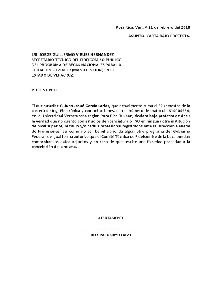 Carta Protesta | PDF