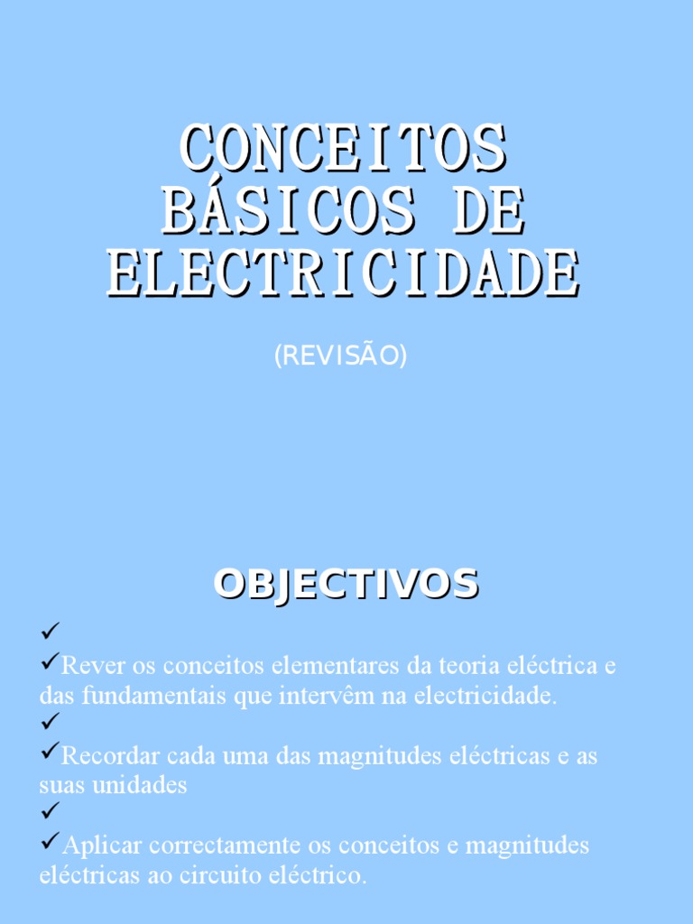 Conceitos Básicos de Eletricidade | PDF | Circuitos em série e em ...