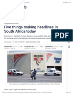 Five Things Making Headlines in South Africa Today - Moneyweb