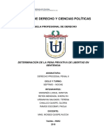 Determinacionde La Pena Privativa de Libertad en Sentencia