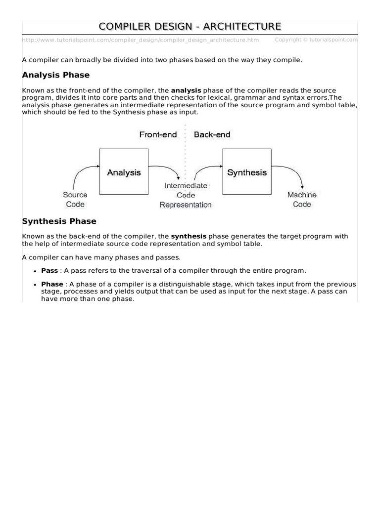 Compiler Design Architecture | PDF