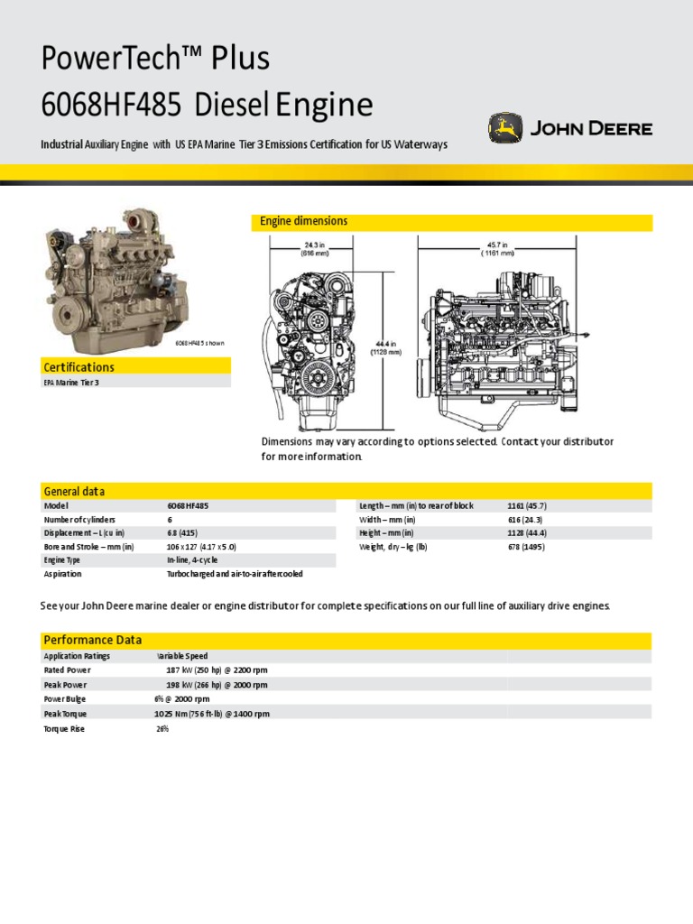 6068hf485 Aux | PDF | Engines | Machines