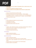 Algorithm short notes