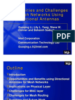 Opportunities and Challenges For Mesh Networks Using Directional Antennas