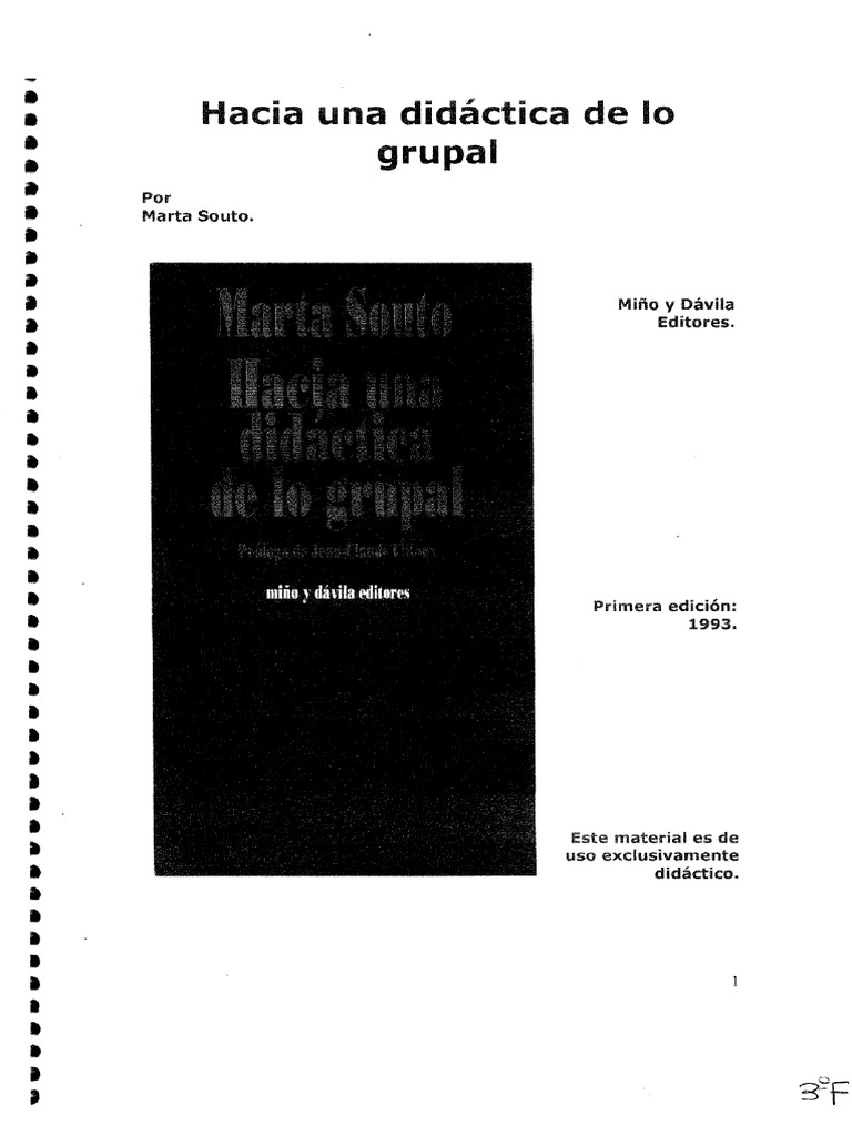 Rol docente- Análisis didáctico multirreferenciado según Marta Souto