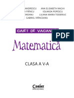 Caiet Vacanta Matematica V
