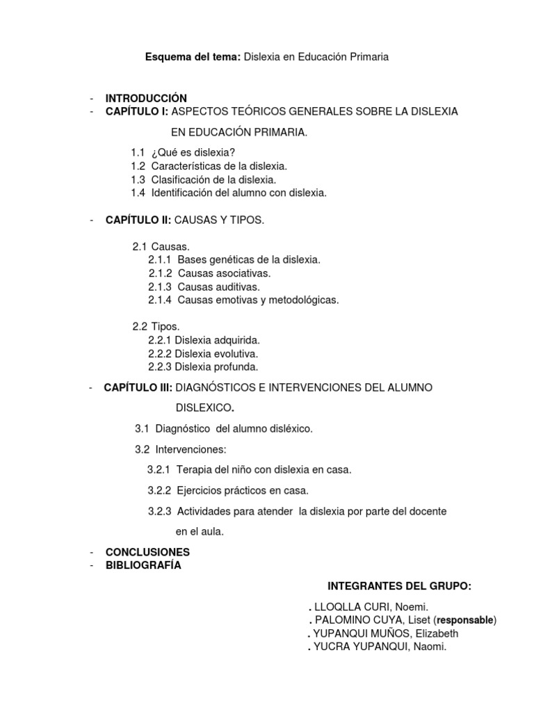 Dislexia en Educación Primaria: Guía Completa | PDF