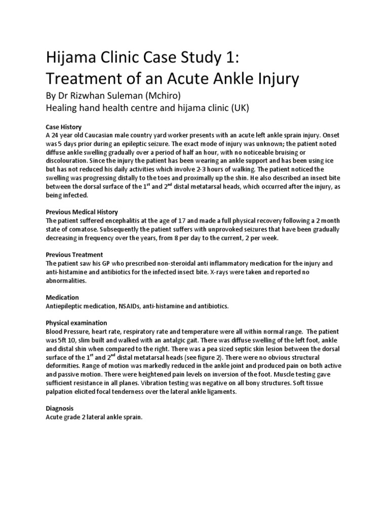 Clinical case study ankle injury basketball image