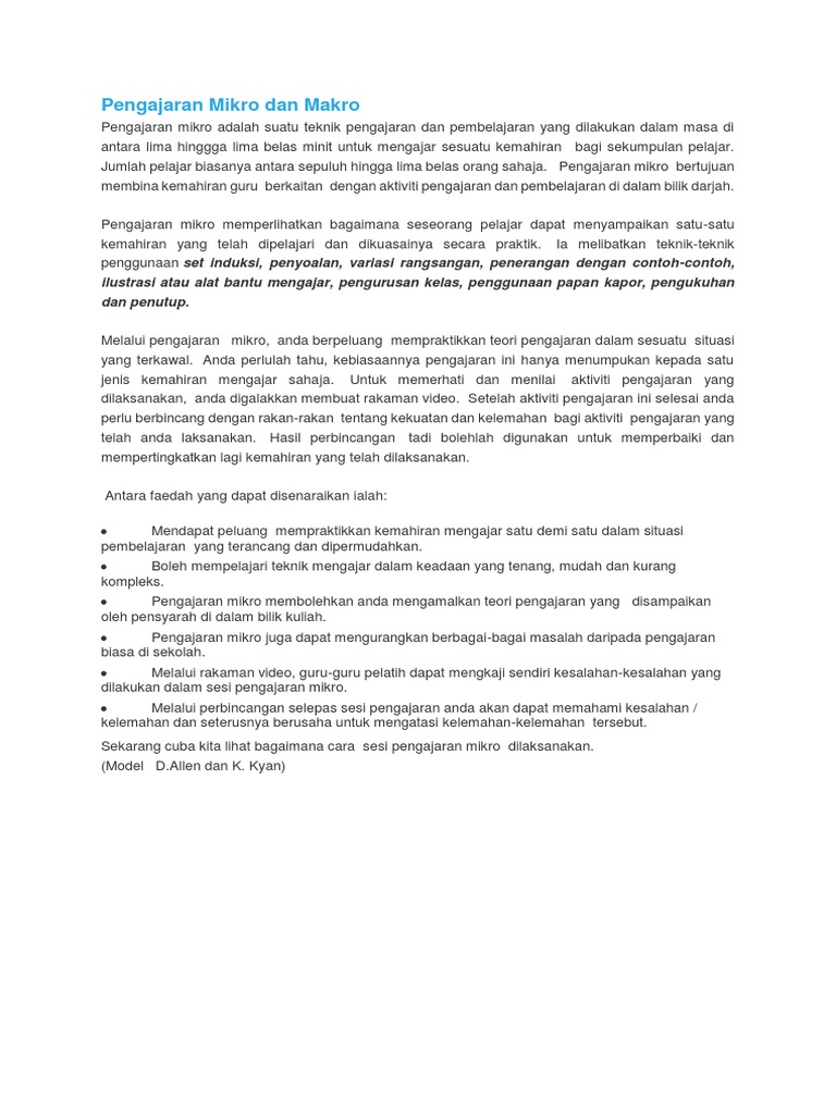 Pengajaran Mikro Dan Makro Pdf