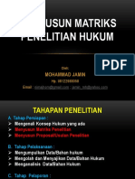 Kuliah 5 Menyusun Matriks Penelitian