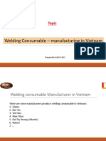 Welding Consumable - Manufacturing in Vietnam