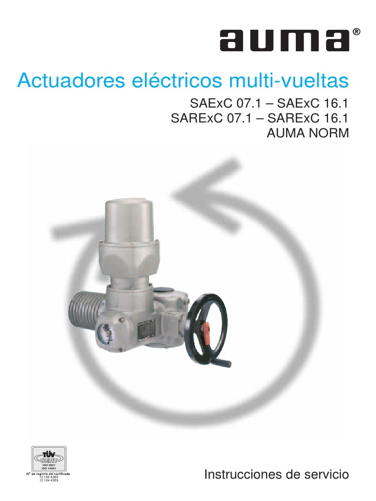 Actuador Auma | PDF | Solenoide | Tornillo