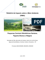 Resumo sobre as PCH's Santana, Figueira Branca e Niágara