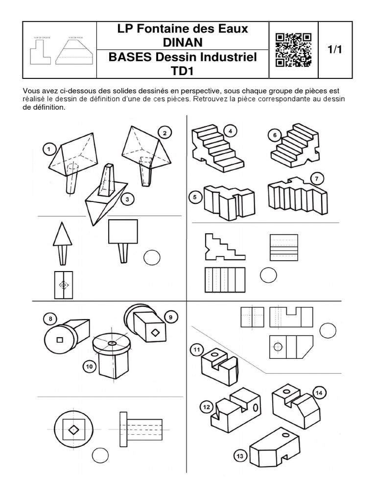 TD1 Bases Dessin Industriel | PDF
