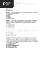 Questões de Múltipla Escolha