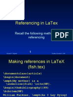 Referencing in Latex: Recall The Following Method of Referencing