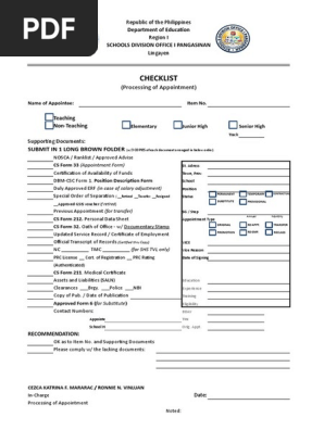 Checklist