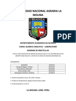 Espectroscopia UV-VIS Laboratorio Química Analítica UNALM - Informe #9