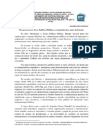 Do Governo Por Lei As Polticas Pblicas. A Trajetria Das Aes Do Estado