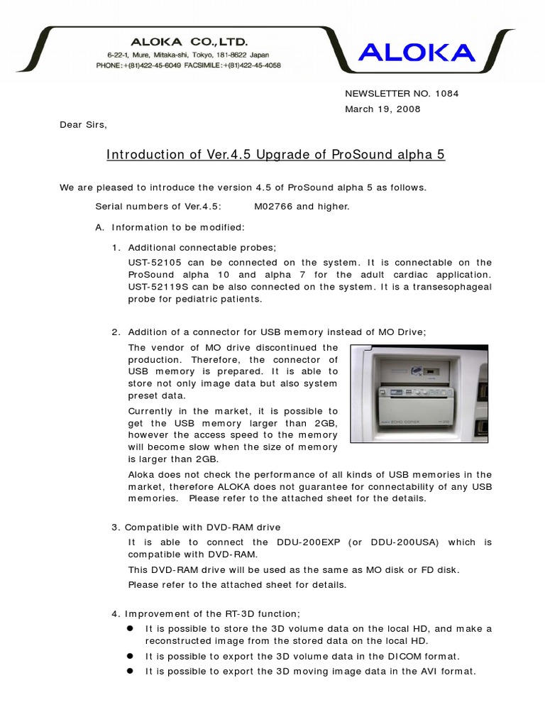 Ver.4.5 Upgrade of Pro A5 | PDF | Computer Data Storage | Hard Disk Drive