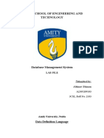Amity School of Engineering and Technology: Lab File