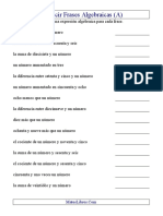 Algebra Traducir Frases Algebraicas 001 PDF