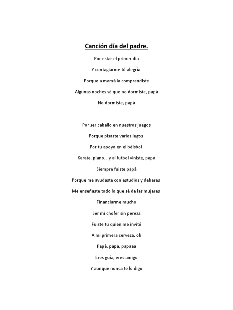 Cancion Dia Del Padre