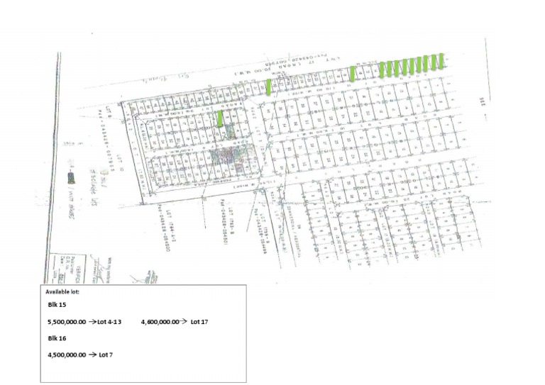 Real Estate Lot Prices for Blk 15 & 16 | PDF