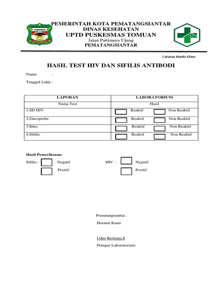 Hasil Lab Hiv Pdf
