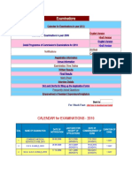 Calendar For Examinations - 2010