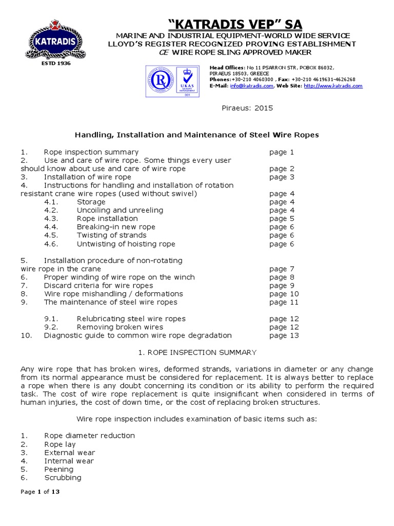 Wire Rope Users Manual