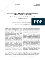 Consumación Material en Los Delitos de Lesión Contra La Persona