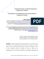 El Desarrollo de La Desaparición Forzada y Sus Elementos Especiales de Configuración en Colombia