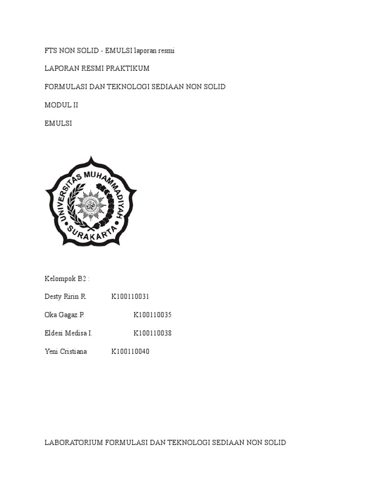 Contoh Jurnal Emulsi - Simak Gambar Berikut