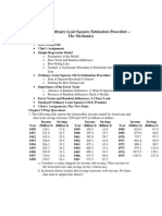 Chapter 5: Ordinary Least Squares Estimation Procedure - The Mechanics