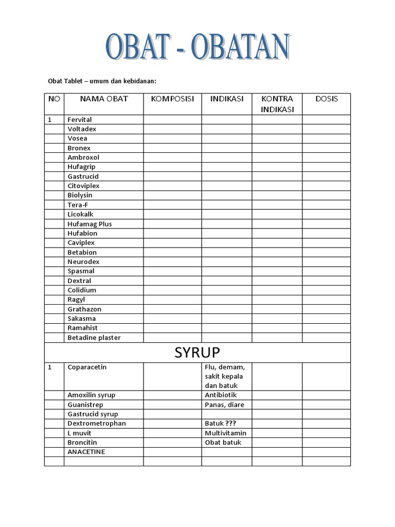 Obat Tablet | PDF